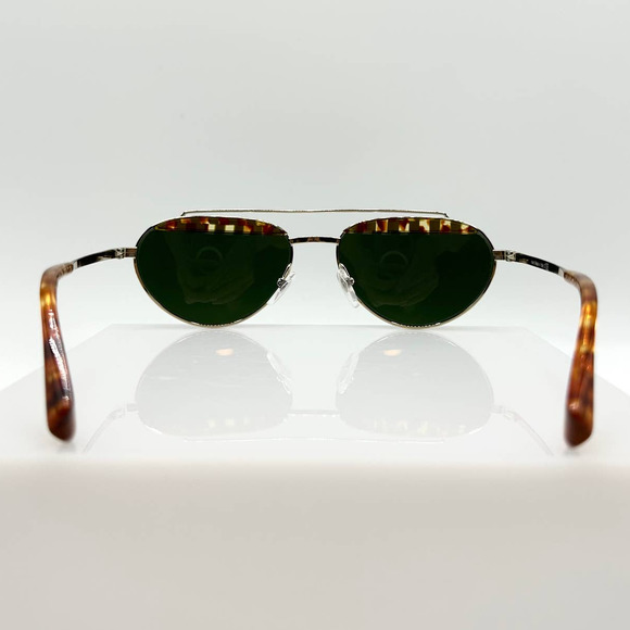 Rare Vtg Alain Mikli ELICOT A04016 003/71 Havana Olive Damier & Gold Sunglasses main image 6
